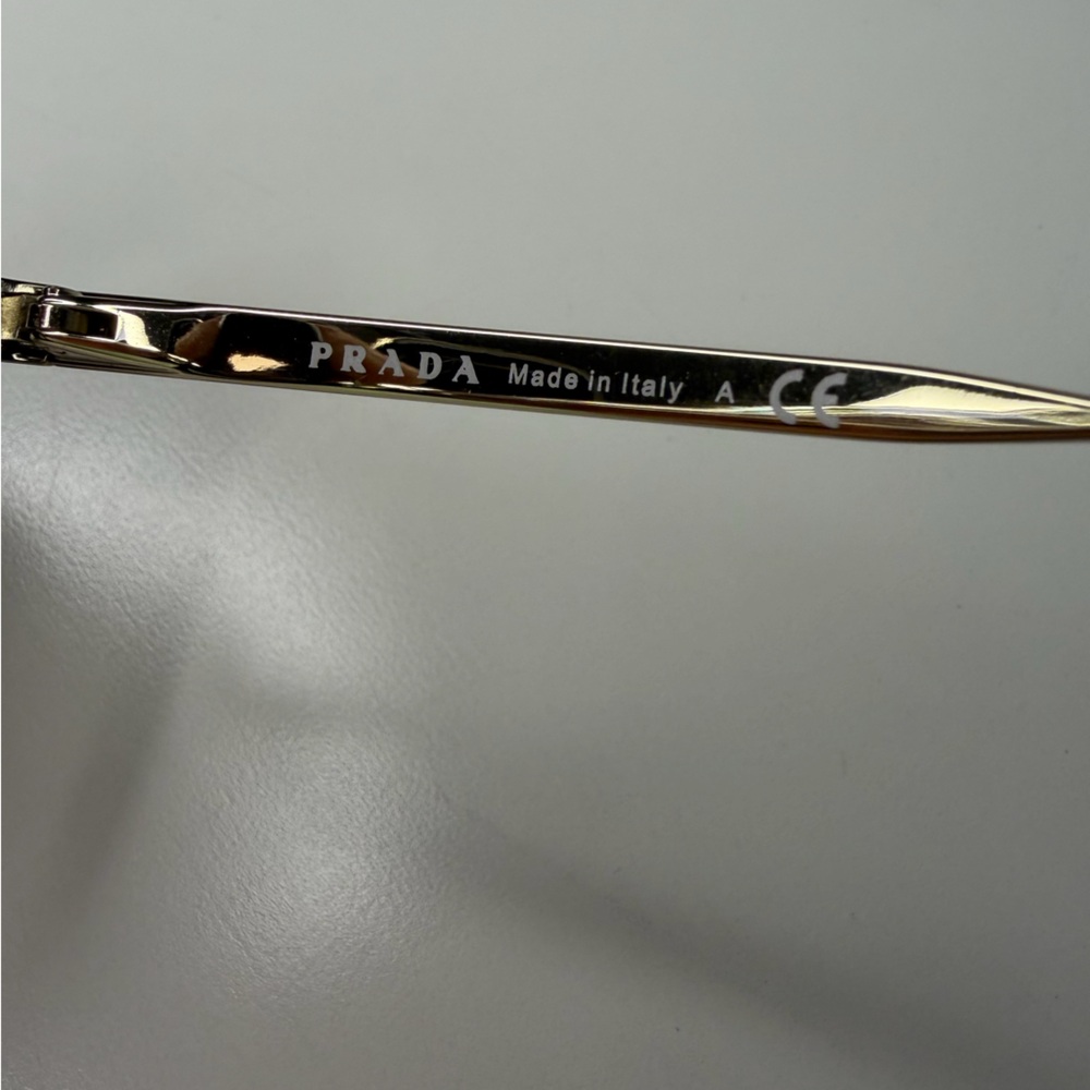 Prada Black and Gold Sunglasses - Picture 3 of 5